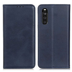 Handytasche Stand Schutzhülle Flip Leder Hülle A02D für Sony Xperia 10 III Blau