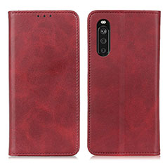 Handytasche Stand Schutzhülle Flip Leder Hülle A02D für Sony Xperia 10 III Lite Rot