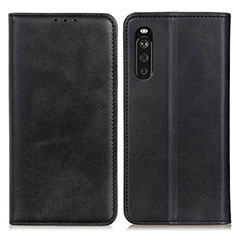 Handytasche Stand Schutzhülle Flip Leder Hülle A02D für Sony Xperia 10 III Lite Schwarz