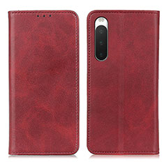 Handytasche Stand Schutzhülle Flip Leder Hülle A02D für Sony Xperia 10 IV Rot