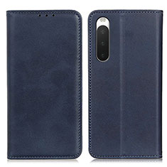 Handytasche Stand Schutzhülle Flip Leder Hülle A02D für Sony Xperia 10 IV SOG07 Blau