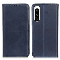 Handytasche Stand Schutzhülle Flip Leder Hülle A02D für Sony Xperia 5 IV Blau