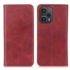 Handytasche Stand Schutzhülle Flip Leder Hülle A02D für Xiaomi Poco F5 5G Rot