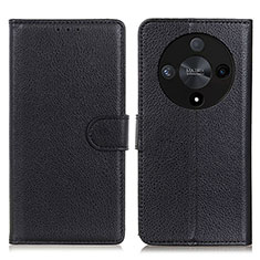 Handytasche Stand Schutzhülle Flip Leder Hülle A03D für Huawei Honor X9b 5G Schwarz