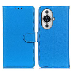 Handytasche Stand Schutzhülle Flip Leder Hülle A03D für Huawei Nova 11 Hellblau