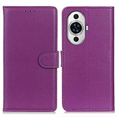 Handytasche Stand Schutzhülle Flip Leder Hülle A03D für Huawei Nova 11 Pro Violett