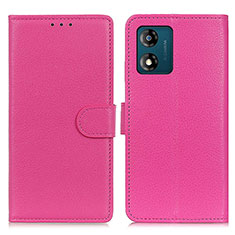 Handytasche Stand Schutzhülle Flip Leder Hülle A03D für Motorola Moto E13 Pink