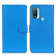 Handytasche Stand Schutzhülle Flip Leder Hülle A03D für Motorola Moto E20 Hellblau