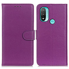 Handytasche Stand Schutzhülle Flip Leder Hülle A03D für Motorola Moto E20 Violett