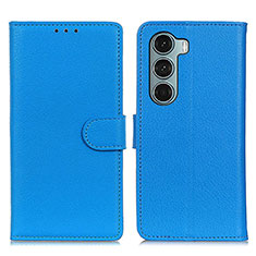 Handytasche Stand Schutzhülle Flip Leder Hülle A03D für Motorola Moto Edge S30 5G Hellblau