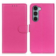 Handytasche Stand Schutzhülle Flip Leder Hülle A03D für Motorola Moto Edge S30 5G Pink