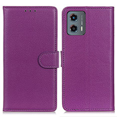 Handytasche Stand Schutzhülle Flip Leder Hülle A03D für Motorola Moto G 5G (2023) Violett