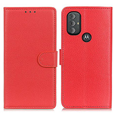 Handytasche Stand Schutzhülle Flip Leder Hülle A03D für Motorola Moto G Play (2023) Rot