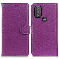 Handytasche Stand Schutzhülle Flip Leder Hülle A03D für Motorola Moto G Play Gen 2 Violett