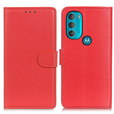 Handytasche Stand Schutzhülle Flip Leder Hülle A03D für Motorola Moto G71 5G Rot