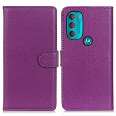 Handytasche Stand Schutzhülle Flip Leder Hülle A03D für Motorola Moto G71 5G Violett