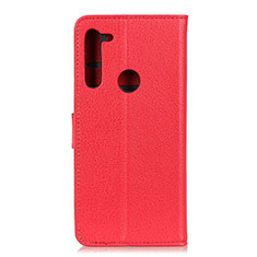 Handytasche Stand Schutzhülle Flip Leder Hülle A03D für Motorola Moto One Fusion Plus Rot