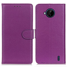 Handytasche Stand Schutzhülle Flip Leder Hülle A03D für Nokia C20 Plus Violett