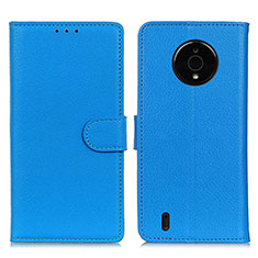 Handytasche Stand Schutzhülle Flip Leder Hülle A03D für Nokia C200 Hellblau