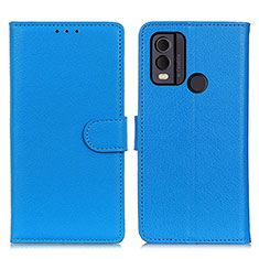 Handytasche Stand Schutzhülle Flip Leder Hülle A03D für Nokia C22 Hellblau