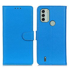 Handytasche Stand Schutzhülle Flip Leder Hülle A03D für Nokia C31 Hellblau