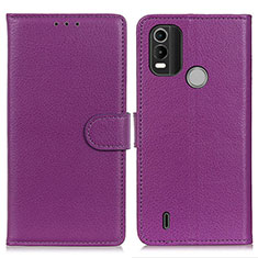 Handytasche Stand Schutzhülle Flip Leder Hülle A03D für Nokia G11 Plus Violett