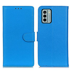 Handytasche Stand Schutzhülle Flip Leder Hülle A03D für Nokia G22 Hellblau