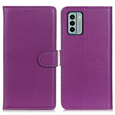 Handytasche Stand Schutzhülle Flip Leder Hülle A03D für Nokia G22 Violett