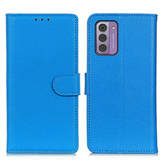 Handytasche Stand Schutzhülle Flip Leder Hülle A03D für Nokia G42 5G Hellblau