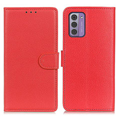 Handytasche Stand Schutzhülle Flip Leder Hülle A03D für Nokia G42 5G Rot