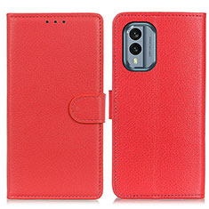 Handytasche Stand Schutzhülle Flip Leder Hülle A03D für Nokia X30 5G Rot