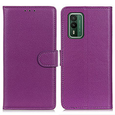 Handytasche Stand Schutzhülle Flip Leder Hülle A03D für Nokia XR21 Violett