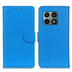 Handytasche Stand Schutzhülle Flip Leder Hülle A03D für OnePlus 10 Pro 5G Hellblau