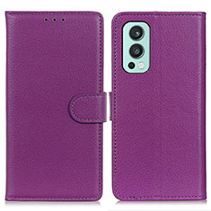 Handytasche Stand Schutzhülle Flip Leder Hülle A03D für OnePlus Nord 2 5G Violett