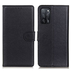 Handytasche Stand Schutzhülle Flip Leder Hülle A03D für Oppo A53s 5G Schwarz