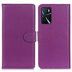 Handytasche Stand Schutzhülle Flip Leder Hülle A03D für Oppo A54s Violett