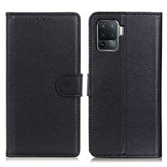 Handytasche Stand Schutzhülle Flip Leder Hülle A03D für Oppo A94 4G Schwarz