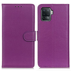 Handytasche Stand Schutzhülle Flip Leder Hülle A03D für Oppo A94 4G Violett