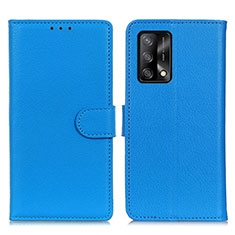 Handytasche Stand Schutzhülle Flip Leder Hülle A03D für Oppo A95 4G Hellblau