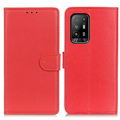 Handytasche Stand Schutzhülle Flip Leder Hülle A03D für Oppo A95 5G Rot