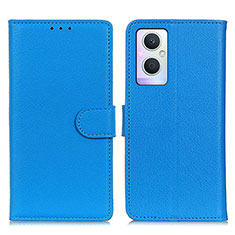 Handytasche Stand Schutzhülle Flip Leder Hülle A03D für Oppo A96 5G Hellblau