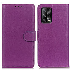 Handytasche Stand Schutzhülle Flip Leder Hülle A03D für Oppo F19s Violett