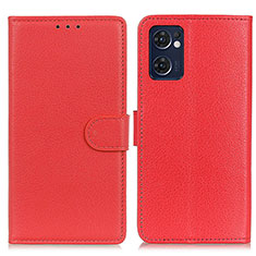 Handytasche Stand Schutzhülle Flip Leder Hülle A03D für Oppo Find X5 Lite 5G Rot