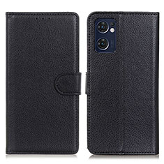 Handytasche Stand Schutzhülle Flip Leder Hülle A03D für Oppo Find X5 Lite 5G Schwarz