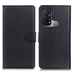 Handytasche Stand Schutzhülle Flip Leder Hülle A03D für Oppo Reno5 A Schwarz