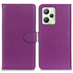 Handytasche Stand Schutzhülle Flip Leder Hülle A03D für Realme C35 Violett