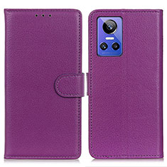 Handytasche Stand Schutzhülle Flip Leder Hülle A03D für Realme GT Neo3 5G Violett