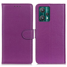 Handytasche Stand Schutzhülle Flip Leder Hülle A03D für Realme Q5 5G Violett