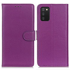 Handytasche Stand Schutzhülle Flip Leder Hülle A03D für Samsung Galaxy A02s Violett