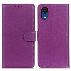 Handytasche Stand Schutzhülle Flip Leder Hülle A03D für Samsung Galaxy A03 Core Violett